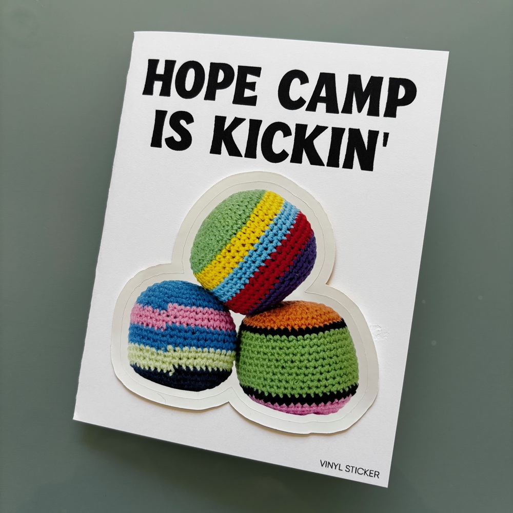 STICKER FOLDED NOTECARD-HACKY SACK